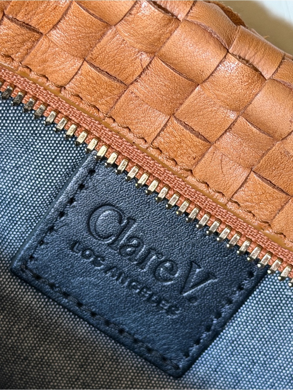 Clare V Grande Fanny Natural Woven Checker - Picture 3 of 4